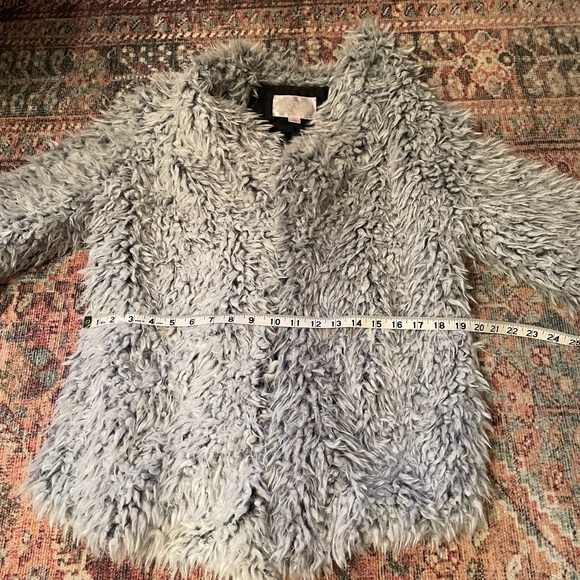 Xhilaration Light Gray Faux Shearling Teddy Jacket - Picture 7 of 11